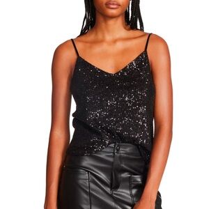 V neck camisole with sparkling sequins